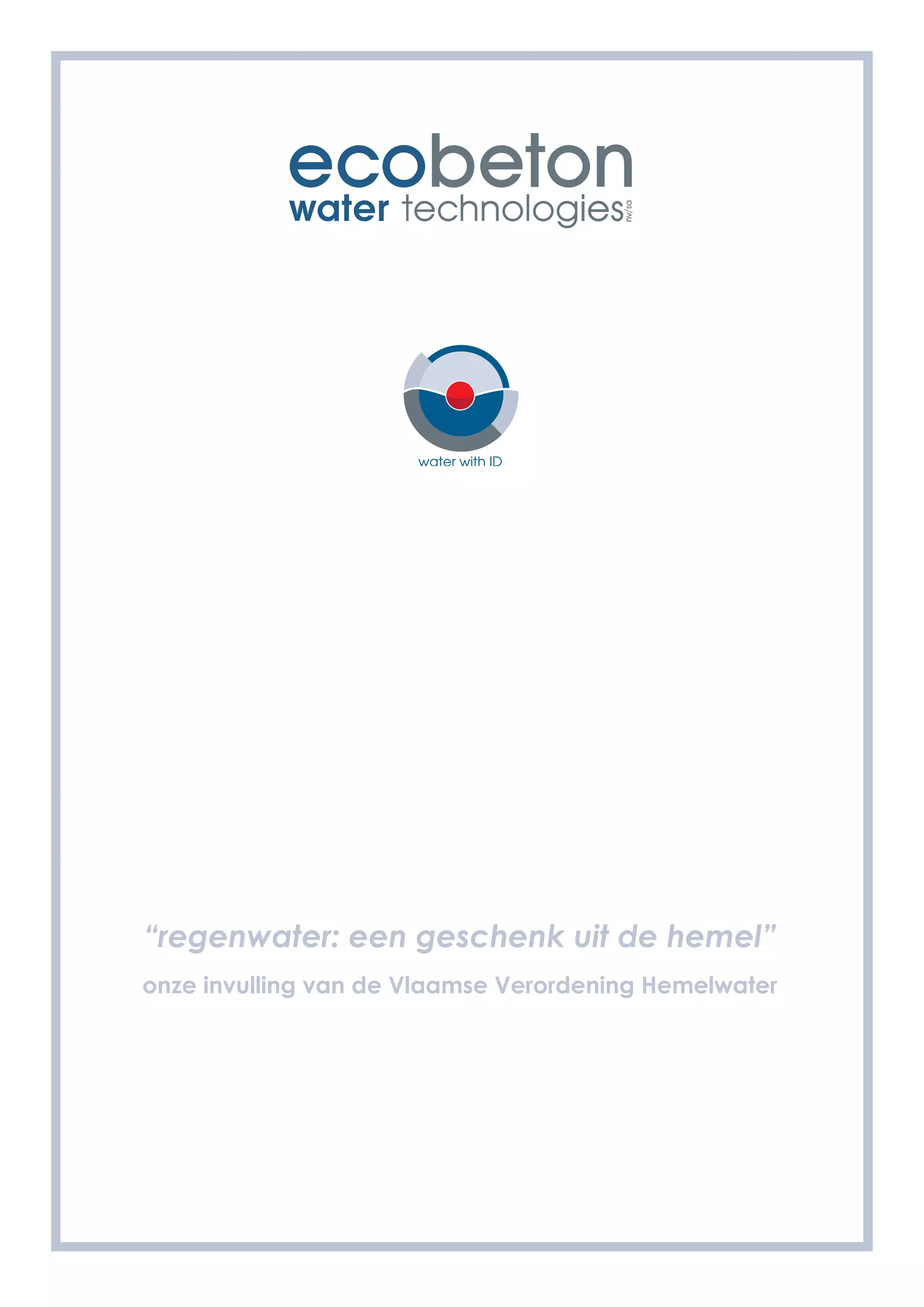 Ecobeton - Brochure Hemelwater | PDF