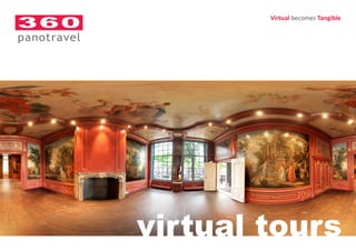 360
                     Virtual becomes Tangible


panotravel




             virtual tours
 