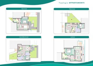 T i p o l o g i e A P PA R TA M E N T I


  BILOCALE                    TRILOCALE




                               +

QUADRILOCALE                       DUPLEX
 