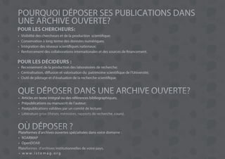 Libre accès aux publications scientifiques