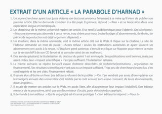 Libre accès aux publications scientifiques