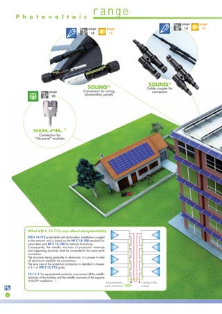 Conductor Pv Module Mecatraction - Photovoltaic PV Cable Connectors & Earth Clamps | PDF