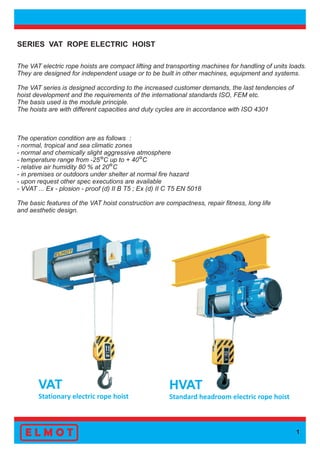 Module Hoist WIRE ROPE HOIST ELMOT | PDF