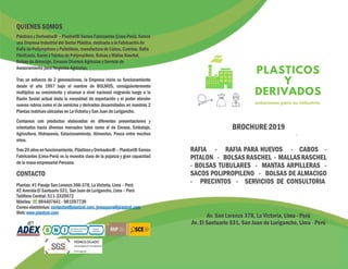 Brochure 2020 Plasticos y Derivados Plastcel Lima, Peru