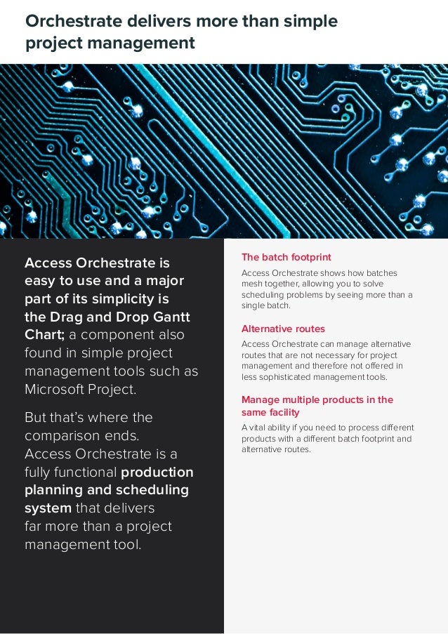 Access Orchestrate Production Planning And Scheduling