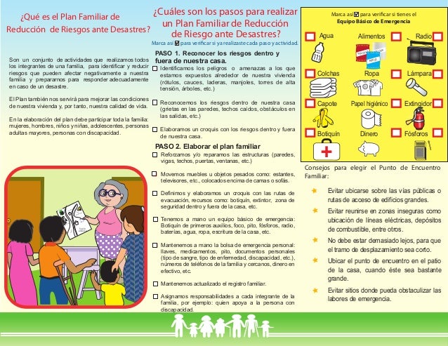 plan de emergencia familiar