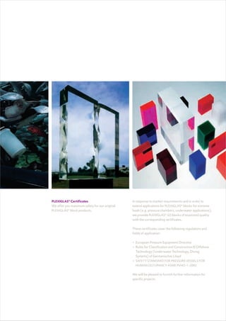 Brochure plexyglas gs solid sheet (cast acrylic) evonik | PDF