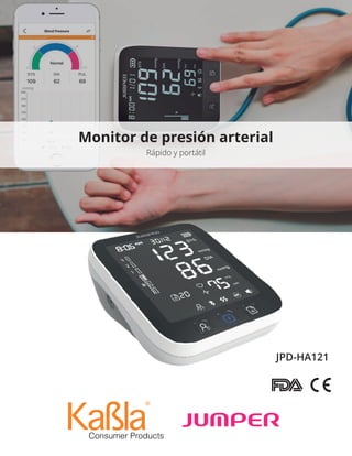 Monitor de presión arterial
Rápido y portátil
JPD-HA121
 