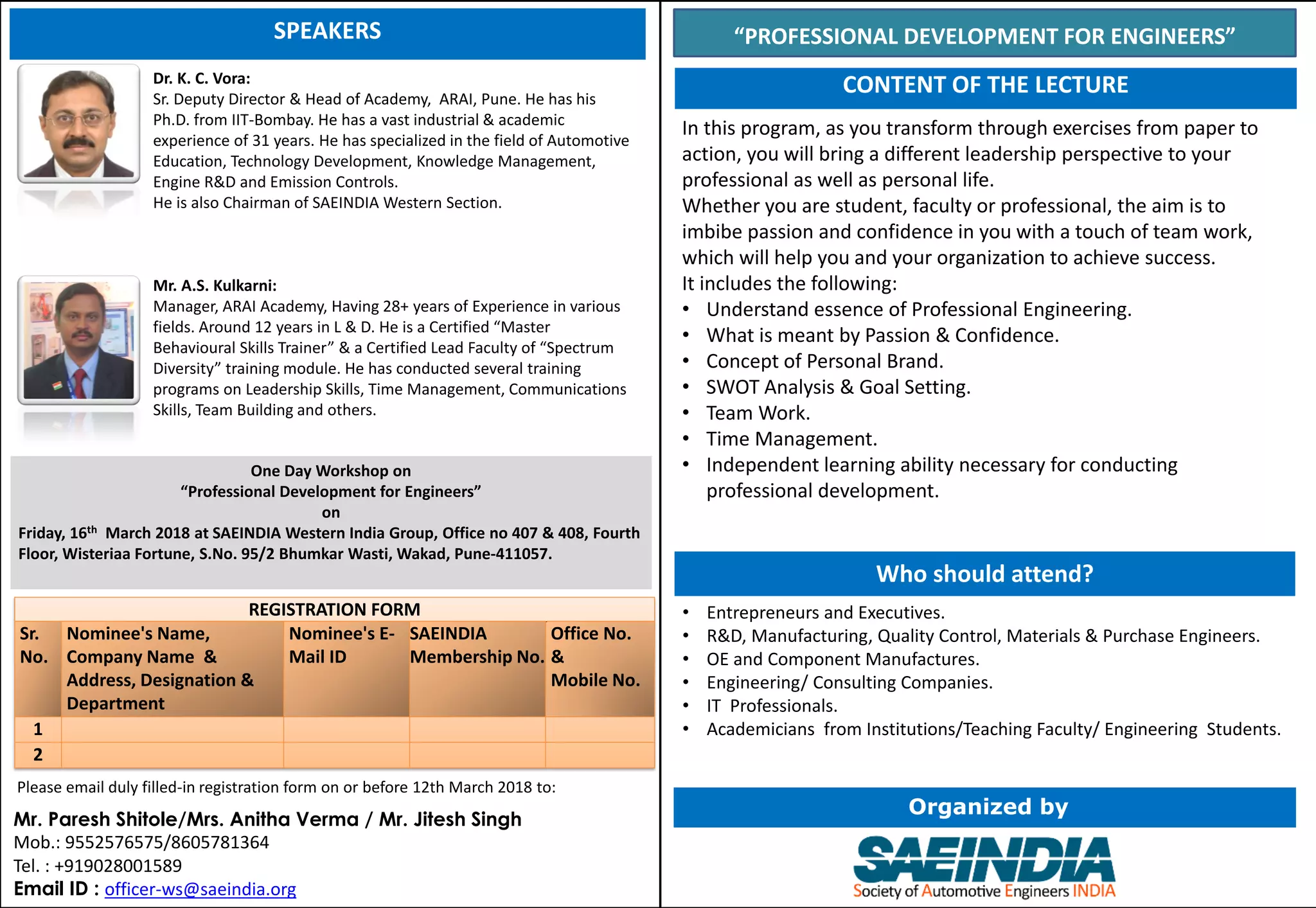 Brochure on Professional Development for Engineers_16.03.2018
