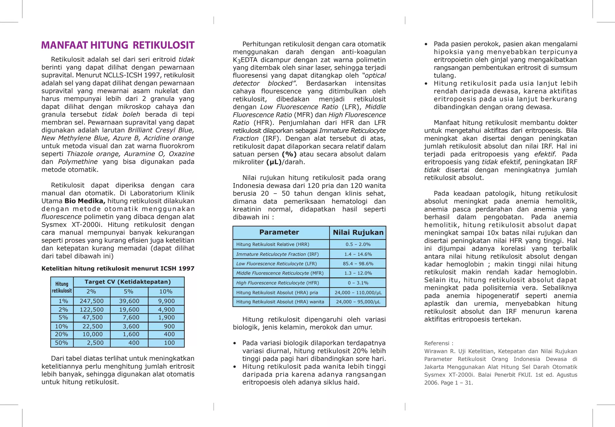 Brochure retikulosit (1) | PDF