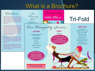 What is a Brochure?
Tri-Fold
 