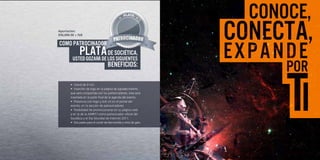 Aportación:
$50,000.00 + IVA




        • Stand de 9 m2.
        • Inserción de logo en la página de agradecimiento
        que será compartida con los patrocinadores, esta será
        insertada en la parte final de la agenda del evento.
        • Presencia con logo y link url en el portal del
        evento, en la sección de patrocinadores.
        • Posibilidad de promocionarse en su página web
        y en la de la AMIPCI como patrocinador oficial del
        Sociética y el Día Mundial de Internet 2011.
        • Dos pases para el coctel de bienvenida y cena de gala.
 