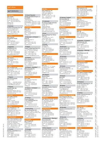 igus® Korea Co. Ltd.
25BL 13LT Namdong Ind. Complex
446-11 Nonhyundong, Namdonggu
Incheon City, 405-300
Phone +82-32-821 29 11
Fax
+82-32-821 29 13
sales-korea@igus.de

20 India

igus® distributors
1 Germany
igus® GmbH
Spicher Str. 1a
51147 Köln (Porz-Lind)
Phone +49-22 03-96 49-0
Fax
+49-22 03-96 49-222
info@igus.de
www.igus.de

2 Australia
Treotham Automation Pty. Ltd.
Unit 36, 9 Powells Road,
Brookvale NSW 2100
Phone +61-2-99 07 17 88
Fax
+61-2-99 07 17 78
info@treotham.com.au

3 Austria
igus® Polymer
Innovationen GmbH
Ort 55
4843 Ampflwang
Phone +43-76 75-40 05-0
Fax
+43-76 75-32 03
igus-austria@igus.at

4 Argentina
FABRIMATICA S.A.
Av. Varela 2966 C.P.
1437 Buenos Aires
Phone +54-11-49 18 00 09
Fax
+54-11-49 19 00 80
ventas@fabrimatica.com

5 Belgium
igus® B.V.B.A.
Kolonel Begaultlaan 75
3012 Wilsele
Phone +32-16-31 44 31
Fax
+32-16-31 44 39
info@igus.be

6 Brazil
igus® do Brasil Ltda.
Av. Eng. Alberto de Zagottis 655
Santo Amaro
04675-085 São Paulo - SP
Phone +55-11-35 31 44 87
Fax
+55-11-35 31 44 88
vendas@igus.com.br

13 Denmark
igus® ApS
Postboks 243
8800 Viborg
Phone +45-86-60 33 73
Fax
+45-86-60 32 73
info@igus.dk

13 Denmark – E-Chains®
Solar AS
Industrievej Vest 43
6600 Vejen
Phone +45-76-96 12 00
Fax
+45-75-36 47 59
solar@solar.dk

Atlas Technik EOOD
BG-1612 Sofia
PK 51
Phone
+359-885-23 25 95
Phone/Fax +359-2-859 76 81
al_popoff@techno-link.com

7 Bulgaria
Hennlich OOD, BG
4000 Plovdiv
Konstantin Velichkov, 69, Et. 3
Phone/Fax +359-32-621 929
office@hennlich.bg

8 Canada
igus® Office Canada
201 Millway Ave.
Concord
Ontario L4K 5K8
Phone +1-905-760 84 48
Fax
+1-905-760 86 88
webmaster@igus.com

9 China
igus® Shanghai Co., Ltd.
No. 28, Jiatai Road,
Waigaoqiao Free Trade Zone
Shanghai 200131, P.R.C.
Phone +86-21-51 30 31 00
Fax
+86-21-51 30 32 00
master@igus.com.cn

10 China South
igus® China Guangzhou office
Room 2306, West Tower, Yangcheng International Commercial
Center, Tiyu, East Road,
Guangzhou 510620, P.R.C
Phone +86-20-38 87 17 26/7/8
Fax
+86-20-38 87 17 68
guangzhou@igus.com.cn

Fedicom Trading Fayed Sami & Co.
12, El Mahaad El Swissri St.,
Flat 10 – 2nd Floor-Zamalek
Cairo – A.R of Egypt
Phone +202-2736 25 37
Fax
+202-2736 31 96
mohamed.fayed@fedicom.com

15 Finland
SKS-mekaniikka Oy
Martinkyläntie 50
01720 Vantaa
Phone +358-20-764 65 22
Fax
+358-20-764 68 24
mekaniikka@sks.fi
®

igus® SARL
49, avenue des Pépinières
Parc Médicis
94832 Fresnes Cedex
Phone +33-1-49 84 04 04
Fax
+33-1-49 84 03 94
info@igus.fr

17 Greece – E-Chains®
Chrismotor s.a.
71, Sp. Patsi str.
118 55 Athens
Phone +30-210-34 25 574
Fax
+30-210-34 25 595
info@chrismotor.gr

17 Greece
Polymer Bearings:
J. & E. Papadopoulos S.A.
23, Retsina Street
185 45 Piraeus
Phone +30-210-4113133
Fax
+30-210-4116781
sales@papadopoulos-sa.com

18 Hong Kong
Sky Top Enterprises Ltd
Room 1707, Block C; Wah Tat
Ind Centre; Wah Sing Street; Kwai
Chung; Hong Kong
Phone +852-22 43 42 78
Fax
+852-22 43 42 79
skytop@ctimail.com
igus® Hungária Kft.
Mogyoródi u.32.
1149 Budapest
Phone +36-1-306-64 86
Fax
+36-1-431-03 74
info@igus.hu

19 Hungary

11 Croatia
Hennlich, Industrijska d.o.o.
Franje Wölfla 4
10000 Zagreb
Phone +385-1-3 87 43 34
Fax
+385-1-3 87 43 36
hennlich@hennlich.hr
v

vv

Tech-Con Kft.
Vésõ utca 9-11
1133 Budapest
Phone +36-1-412 41 61
Fax
+36-1-412 41 71
tech-con@tech-con.hu

Conlog LTD
P.O. Box 35 71
Petach Tikva 49134
Phone +972-3-926 95 95
Fax
+972-3-923 33 67
conlog@conlog.co.il

24 Italy
igus® S.r.l.
Via delle Rovedine, 4
23899 Robbiate (LC)
Phone +39-039 5906.1
Fax
+39-039 5906.222
igusitalia@igus.it

25 Japan

SKS-automaatio Oy
Martinkyläntie 50
01720 Vantaa
Phone +358-20-764 6748
Fax
+358-20-764 6820
automaatio@sks.fi

19 Hungary

Tameen Ehtiajat Fani Tehran
(TAF CO.)
72, Iranshar Ave., Unit 5
15816 Tehran, Iran
Phone +98-21-8831 78 51
Fax
+98-21-8882 02 68
info@taf-co.com

23 Israel

14 Egypt

15 Finland – Chainflex

21 Indonesia
Pt. Energi Canggih Indonesia
Kelapa Gading Selatan
BJ 08 / 14
Gading Serpong
Tangerang 15810
Phone +62-21-547 43 64
Fax
+62-21-547 43 65
jakarta@energicanggih.com

22 Iran

16 France

7 Bulgaria

Stand: 20.05.2008 – EK+GL

12 Czech Republic
Hennlich Industrietechnik spol. s r.o.
o.z. Lin-tech
Českolipská 9
41201 Litoměřice
Phone Chains +420-416-71 13 32
Phone Bearings +420-416-71 13 39
Fax
+420-416-71 19 99
lin-tech@hennlich.cz

igus® (India) Pvt. Ltd.
# 199/1, 22nd Main,
HSR Layout, Agara Post,
Bangalore - 560 102
Phone +91-80-25 72 71-06
Fax
+91-80-25 72 71-08
sales-india@igus.de

igus® k.k.
Arcacentral 7F, 1-2-1 Kinshi,
Sumida-ku Tokyo JAPAN
Zip 130-0013
Phone +81 3 58 19 20 30
Fax
+81 3 58 19 20 55
info@igus.co.jp

26 Lebanon
Mecanix Shops
Gebran Safi
Charles Helou Avenue
Beirut
Phone +961 1 486 701
Fax
+961 1 490 929
mecanix@dm.net.lb

27 Malaysia
Automation Industry & Systems
(M) SDN.BHD.
50, Lorong Nagasari 11,
Taman Nagasari
13600 Prai, Penang
Phone +60-4-390 56 07
Fax
+60-4-399 73 27
autoind@po.jaring.my

28 Mexico
igus® México S. de R.L. de C.V.
Av. Tecnologico 496 Nte
Col. Agricola-Bellavista
52149 Toluca
Phone +52-722-27 14 273
Fax
+52-722-27 14 274
fmarquez@igus.com

29 Netherlands
igus® Nederland
Sterrenbergweg 9
3769 BS Soesterberg
Phone +31-346-35 39 32
Fax
+31-346-35 38 49
igus.nl@igus.de

29 Netherlands – Bearings
Elcee Holland BV
Kamerlingh Onnesweg 28
NL-3316 GL Dordrecht
Phone +31-78-6544777
Fax
+31-78-6544733
info@elcee.nl

30 New Zealand
Automation Equipment Ltd.
P.O. Box 5656 Frankton
45 Colombo Street
Frankton, Hamilton
Phone +64-7-847 20 82
Fax
+64-7-847 71 60
sales@autoequip.co.nz

31 Norway / Iceland
ASI Automatikk AS
Ingv. Ludvigsensgate 23
3007 Drammen
Phone +47-32-82 92 90
Fax
+47-32-82 92 98
info@asiautomatikk.no

32 Poland
igus® Sp zo.o
ul. Parowcówa 10 b
02-445 Warszawa
Phone +48-22-863 57 70
Fax
+48-22-863 61 69
igus.pl@igus.com.pl

33 Portugal
igus® Lda.
R. Eng. Ezequiel Campos, 239
4100-231 Porto
Phone +351-22-610 90 00
Fax
+351-22-832 83 21
info@igus.pt

34 Romania
TechCon Industry SRL
Calea Crangasi nr. 60
Bucuresti 060346
Phone +40-21-2219-640
Fax
+40-21-2219-766
automatizari@meteor.ro

34 Romania
Hennlich S.R.L.
Str. Patria, Nr17
310106 Arad
Phone +40-257-21 11 19
Fax
+40-257-21 10 21
igus@hennlich.ro

35 Russia
Eka-Service Kompani
1-aja Dubrowskaja, 2A, k. 35
109044 Moskau
Phone +7-495-632 66 23
Fax
+7-495-677 17 78
ruspro@mail.wplus.net

35 Russia
Barti OOO
p/b 333
194358 St. Petersburg
Phone +7-812-972 49 14
Fax
+7-812-516 64 86
i_igus_russland_e@igus.de

36 Serbia
Hennlich doo Beograd
Ul. S. Markovica 3/4
11400 Mladenovac
Phone +381-11 39 43 414
Fax
+381-11 39 43 412
office@hennlich.rs

37 Singapore – HQ ASEAN
igus® Singapore Pte Ltd.
15 Shaw Road, #03-02 Singapore 367953
Phone +65-64 87 14 11
Fax
+65-64 87 15 11
Malaysia-Hotline +60-12-709 30 41
Thailand-Hotline +66-9-160 73 69
asia-sales@igus.de

38 Slovakia
Hennlich Industrietechnik s.r.o.
sicka 52
Ko v
821 08 Bratislava
Phone +421-2-50 20 43 08
Fax
+421-2-50 20 43 11
technik@hennlich.sk

39 Slovenia
Hennlich, d.o.o.
Industrijska tehnika
Podnart 33
SI-4244 Podnart
Phone +386-4-532 06 10
Fax
+386-4-532 06 20
info@hennlich.si

40 South Africa
igus® Pty. Ltd.
178 Lansdowne Rd, Unit 4
Landsdowne Industrial Park
4052 Jacobs / Durban
Phone +27-31-461 48 24
Fax
+27-31-461 48 25
admin@igus.co.za

42 Spain
igus® S.L.
C/ Llobatona, 6
Polígono Noi del Sucre
08840 Viladecans - Barcelona
Phone +34-93-647 39 50
Fax
+34-93-647 39 51
igus.es@igus.es

43 Sweden
igus® ab
Knut Påls väg 8
256 69 Helsingborg
Phone +46-42-32 92 70
Fax
+46-42-21 15 85
info@igusab.se

43 Sweden – E-Chains®
OEM Automatic AB
Box 1011 Dalagatan 4
573 28 Tranås
Phone +46-75-2424100
Fax
+46-75-2424159
info@aut.oem.se

43 Sweden – Bearings
incl. DryLin®:
Colly Components AB
P.O. Box 76
164 94 Kista
Phone +46-8-7030100
Fax
+46-8-7039841
info@me.colly.se

44 Switzerland
igus® Schweiz GmbH
Industriestr. 11
4623 Neuendorf
Phone +41-62-38 89 797
Fax
+41-62-38 89 799
info.ch@igus.ch

45 Taiwan
igus® Taiwan Company Limited
2F, No 82, 32nd Road
Taichung Industrial Park
40768 Taichung
Phone +886-4-23 58-1000
Fax
+886-4-23 58-1100
igus-taiwan@igus.com.tw

46 Thailand
Autoflexible Engineering Co., Ltd.
111 Soi. Sukhumvit, 62/1
Bangjak, Phakanong
Bangkok 10260
Phone +66-2-311 2111
Fax
+66-2-332 79 00
kwanchai@autoflexible.com

47 Turkey
HIDREL Hidrolik Elemanlar Sanayi ve Ticaret A.S.
Percemli Sk. No. 11-15
Tünel Mevkii
80000 Karaköy / Istanbul
Phone +90-212-249 48 81
Fax
+90-212-292 08 50
info@hidrel.com.tr

48 United Kingdom
igus® UK Ltd.
51A Caswell Road
Brackmills
Northampton NN4 7PW
Phone +44-1604-67 72 40
Fax Chain +44-01604 67 72 42
Fax Bearing +44-01604 67 72 45
sales_uk@igus.co.uk

49 Ukraine
Cominpro Ltd.
Romena Rollana 12, Office 220
61058 Kharkov
Phone +38-057 717 49 14
Fax
+38-057 717 49 14
cominpro@gmail.com

50 USA
igus® inc.
50 N. Broadway
P.O. Box 14349
East Providence, RI 02914
Phone +1-401-438 22 00
Fax
+1-401-438 72 70
webmaster@igus.com

Die Begriffe "igus", "iglidur", "igubal", "DryLin", "E-Ketten", "E-Chain", "Easy Chain", "E-KettenSysteme", "E-ChainSystems", "Energy Chain Systems", "Triflex", "Chainflex", "pastics for longer life" "ReadyChain" and "ReadyCable" sind u.a. in der Bundesrepublik Deutschland markenrechtlich geschützt.
The terms "igus", "iglidur", "igubal", "DryLin", "E-Ketten", "E-Chain", "Easy Chain", "E-KettenSysteme", "E-ChainSystems", "Energy Chain Systems", "Triflex", "Chainflex", "pastics for longer life" "ReadyChain" and "ReadyCable" are legally protected trademarks in the Federal Republic of Germany and in case also in foreign countries.
MAT0071421.25 06/2008

41 South Korea

igus® offices

 