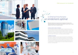 PME, bureaux et non-résidentiel

	

Le climat qu'il nous faut pour

un rendement optimal
Efficacité et rendement sont importants pour les entreprises. C’est dans un bon
climat de travail que l’on se sentir mieux et que les affaires marchent mieux. Le climat
adéquat de Carrier assure un rendement optimal.

Grandes et petites solutions climatiques
Carrier offre toujours une solution de climatisation adaptée sur le marché professionnel. Des
systèmes de climatisation professionnels (rafraîchissement et chauffage) pour les grands et petits
immeubles de bureaux. Les systèmes de climatisation intelligents et intégrés se chargent d’une
maîtrise totale du climat. Ce qui génère de grandes économies d'énergie et un confort inégalé
dans la mesure où les différentes zones d’un bâtiment, l’occupation et la température ambiante
peuvent être régulées selon les besoins. Une climatisation d’entreprise idéale donc.

La fiabilité est prioritaire
Notre expertise en ingénierie et conception offre une solution fiable et éco-énergétique pour
toute situation. Les systèmes de Carrier sont durables et répondent aux normes environnementales en vigueur. Notre qualité et notre excellente maintenance (préventive) assurent une longue
durée de vie et une fiabilité optimale. Vous pouvez compter sur nous 24 heures sur 24, 7 jours
sur 7 et 365 jours par an. En principe, Carrier vise toujours des solutions à long terme mais, pour
un rafraîchissement ou un chauffage temporaire, nous proposons également des solutions de
location avec Carrier Rental Systems.

7

 