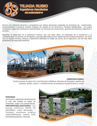 Brochure Tejada Rubio Ingenieros Civil