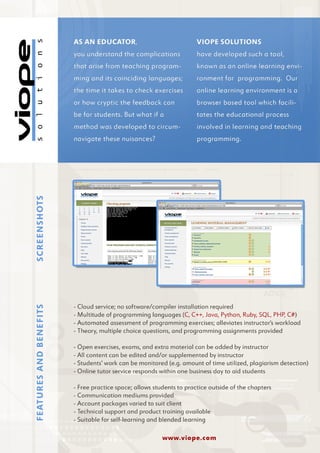 Viope Programming Courses brochure 2012