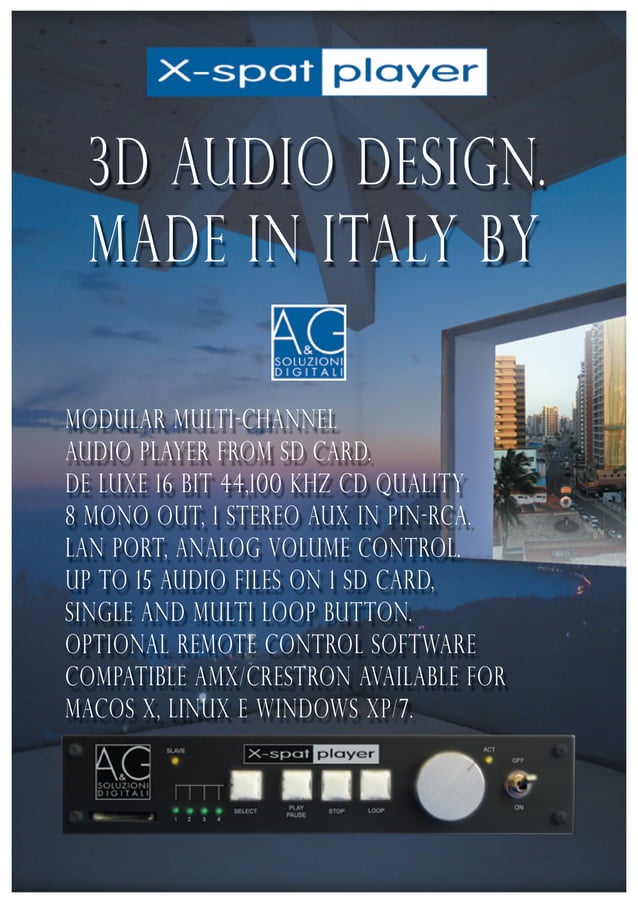 Brochure XSpat Player firmware 1.1 PDF