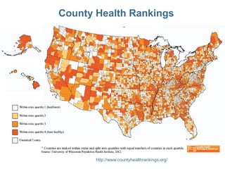 http://www.countyhealthrankings.org/
County Health Rankings
 
