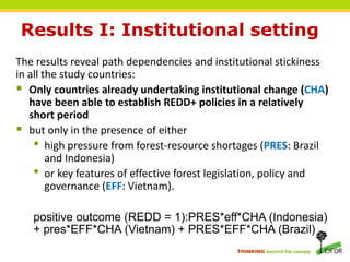 REDD+ progress: a qualitative comparative analysis