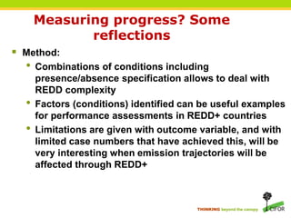 REDD+ progress: a qualitative comparative analysis