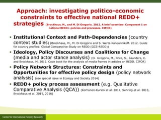 An introduction to CIFOR's global comparative study on REDD+ (GCS-REDD+)