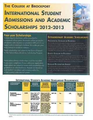The College at Brockport - Scholarships for 2012-13 - Intelligent Partners