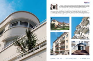 Montévrain - Domaine
QUALITé DE vIE - ARCHITECTURE - INNOvATION
Livry-Gargan
Magny-les-Hameaux-Champ-Royal
LesHautsdeCergy-LeBellevue
St-Ouen-VillaKléber
Promogim,l’undestoutpremiersacteursindépendantsdelaconstructionimmobilière
enFrance,démontre,auquotidien,etenparticulierenÎle-de-France,sonsavoir-faire
etsonengagementdanslavalorisationdesvillesetdeleurenvironnement.
Aménagementurbain,qualitédevie,intégrationdesnormesenvironnementales,
éco-quartiers,valeurarchitecturaledesrésidencesetdessiteschoisissontlesmaîtres-
motsguidantletravaildeséquipesderecherchefoncièreouchargéesdel’élaborationdesopérations.
Laqualitédesplansintérieurs,lesprestationssoignées,l’élégancedesfaçadesattestentdel’expérienceetla
compétencedePromogimdepuisplusde40ans.Lesréalisationsquenousavonsleplaisirdevousprésenter
danslespagessuivantesensontl’illustration.
 