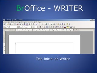 Br Office  -  WRITER Tela Inicial do Writer 