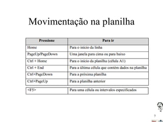 Movimentação na planilha

7

 