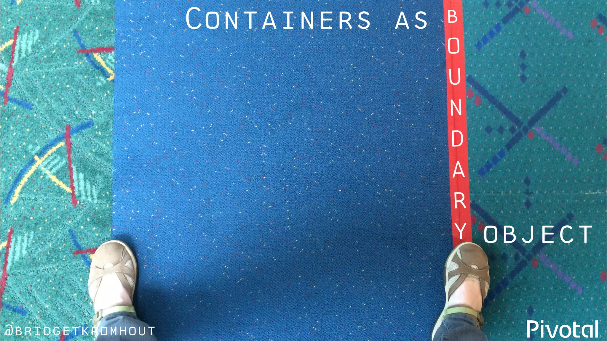 @bridgetkromhout
Containers as b
O
U
N
D
A
R
Y object
 