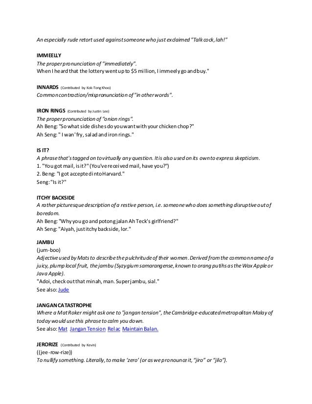 Broken English Dictionary