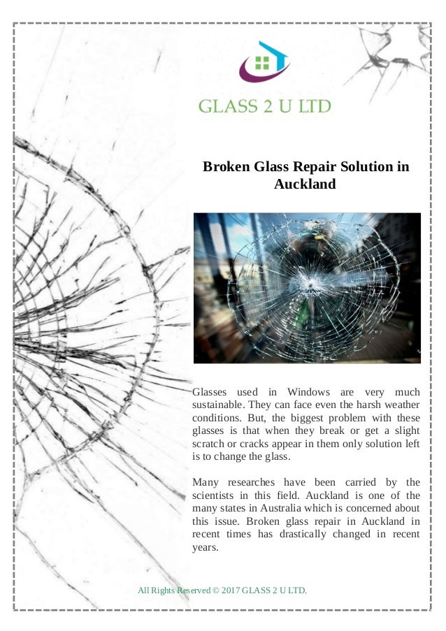 Broken Glass Repair Solution in Auckland