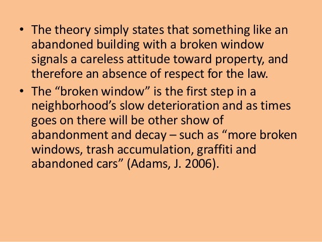 theory of broken windows thesis