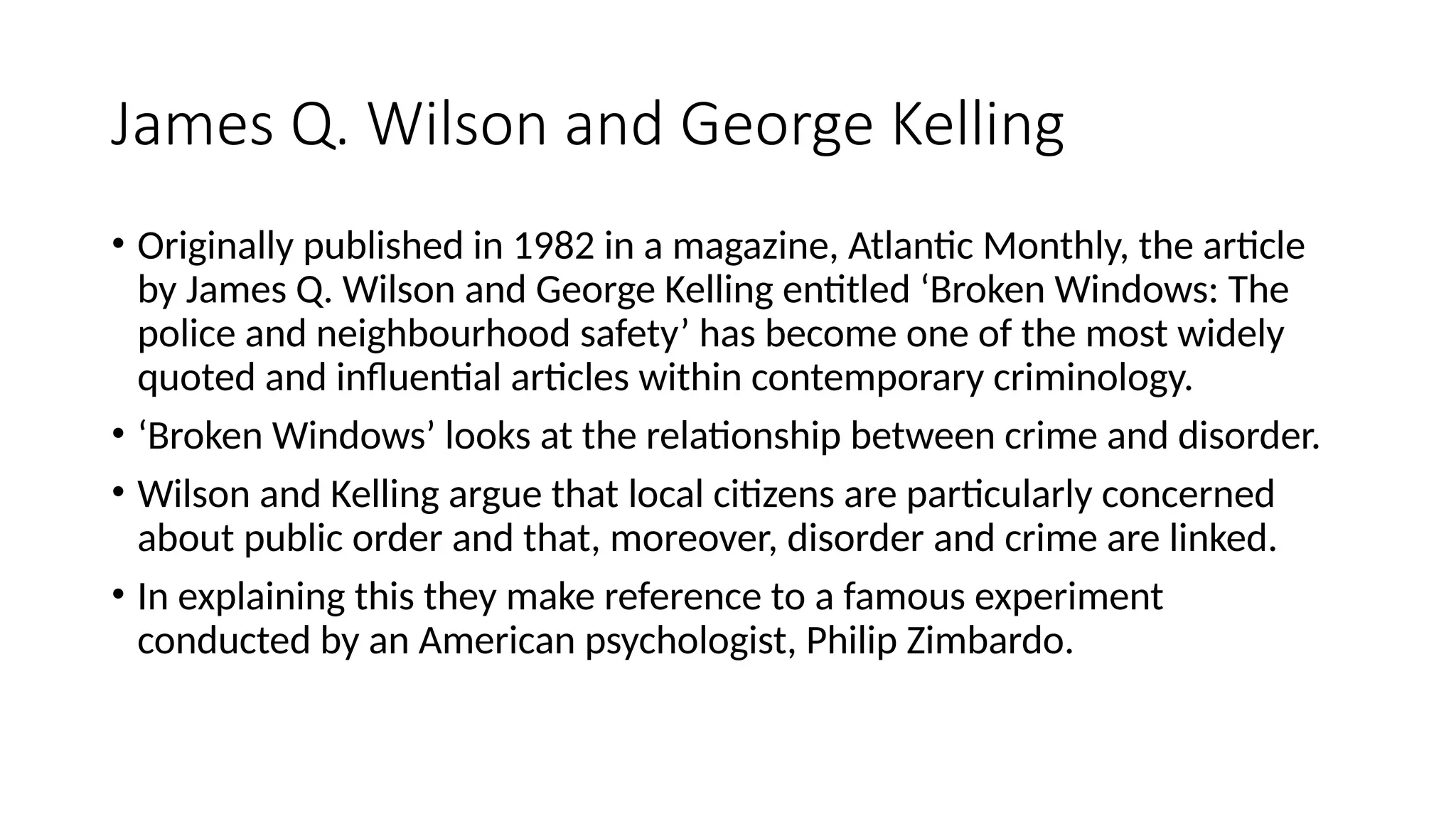 Broken Windows Theory.pptx used in criminology | PPTX