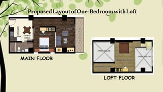 ProposedLayoutofOne-BedroomwithLoft
MAIN FLOOR
LOFT FLOOR
 