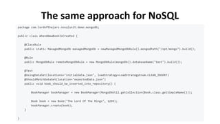 Managed or embedded NoSQL storage
 