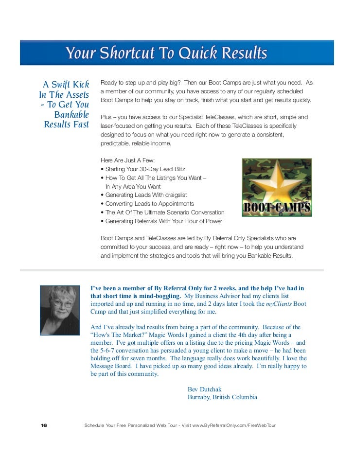 Joe Stumpf s By Referral Only Membership Brochure Joe Stumpf s By Referral Only Membership Brochure