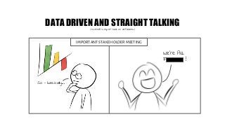 DATA DRIVEN AND STRAIGHT TALKING(excited to report back on all failures)
So - basically...
We’re ALL
F UCKED !
IMPORTANTSTAKEHOLDERMEETING
 