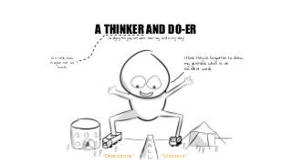 A THINKER AND DO-ER(bridging the gap between blue-sky and every-day)
“Strategy”“Operations”
I think they’ve forgotten to draw
my genitalia. Which is an
excellent word.
(on reflection,
maybe not so
much)
 