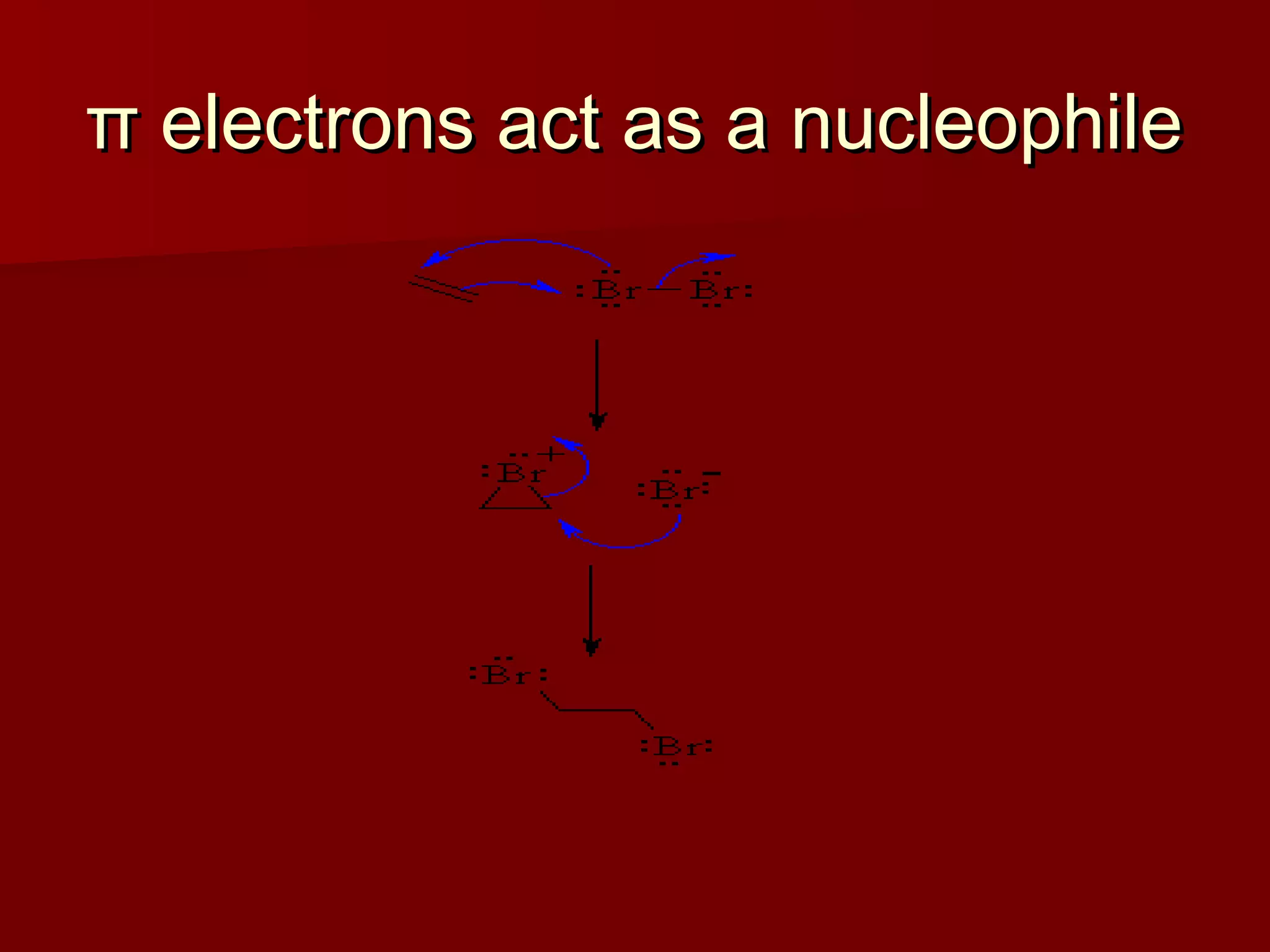π electrons act as a nucleophileπ electrons act as a nucleophile
 