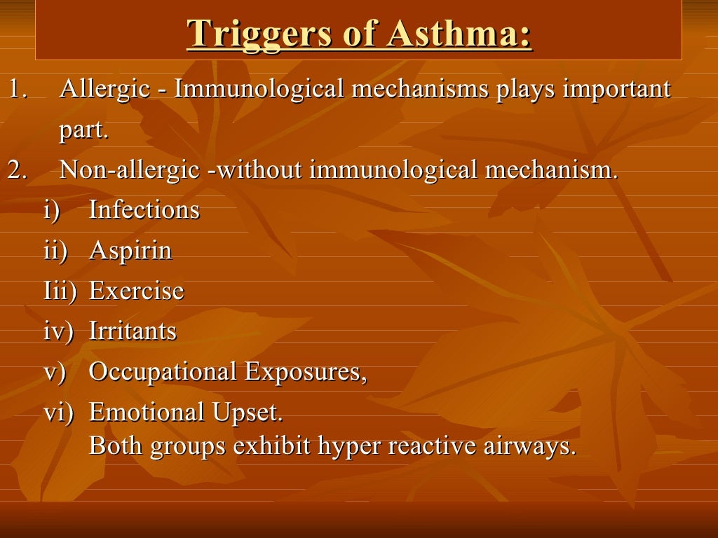 Management of Bronchial Asthma