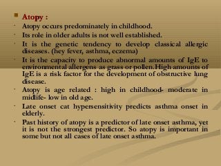Atopy Panel Diagnosis and management of asthma in older adults | PPT