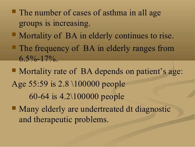 Diagnosis and management of asthma in older adults | PPT