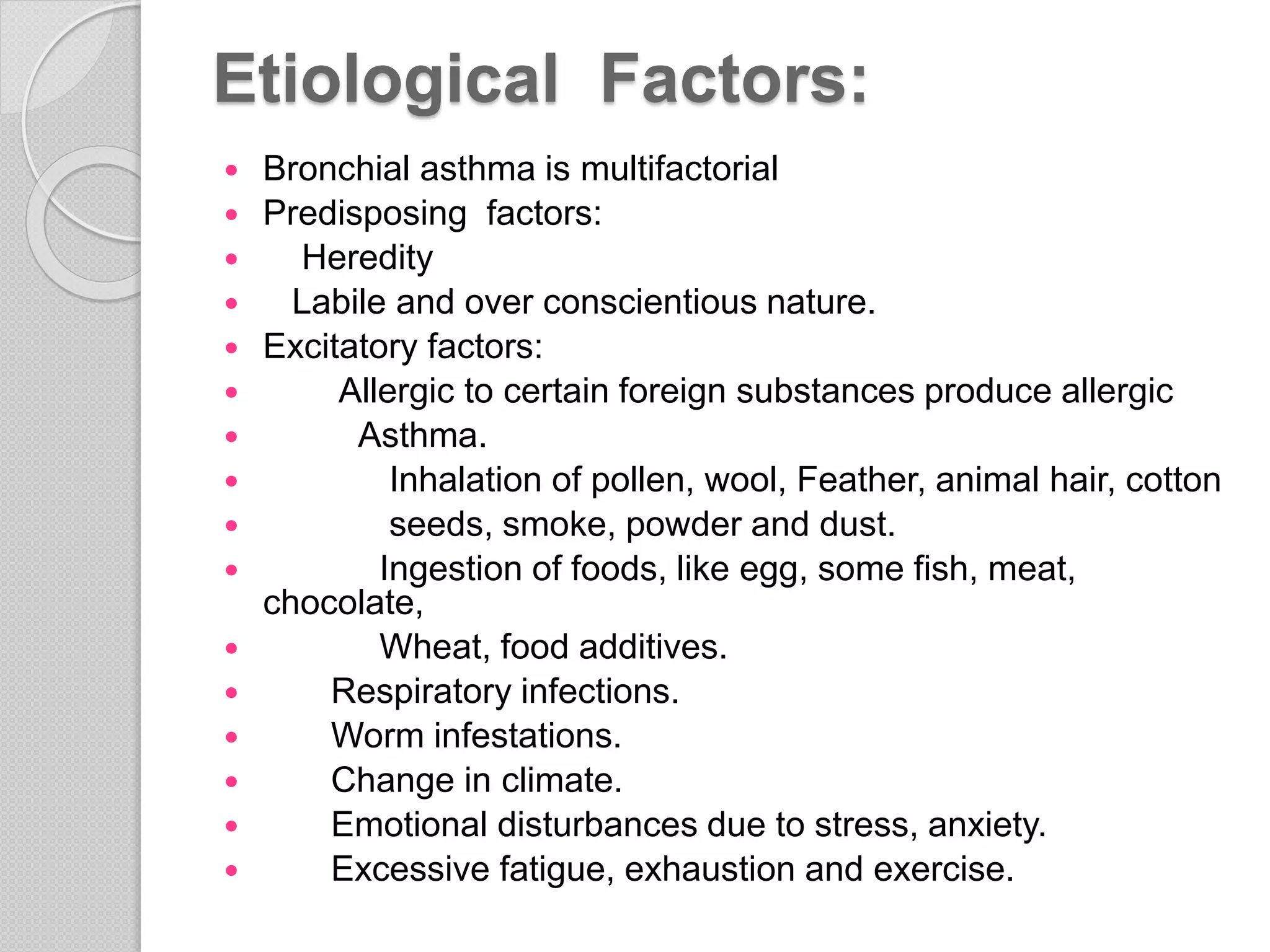 Bronchial asthma in that Define, Cause, Sign and Symptoms, Diagnosis ...