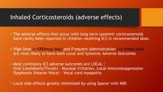 Bronchial Asthma Management in Children GINA Updates | PPTX