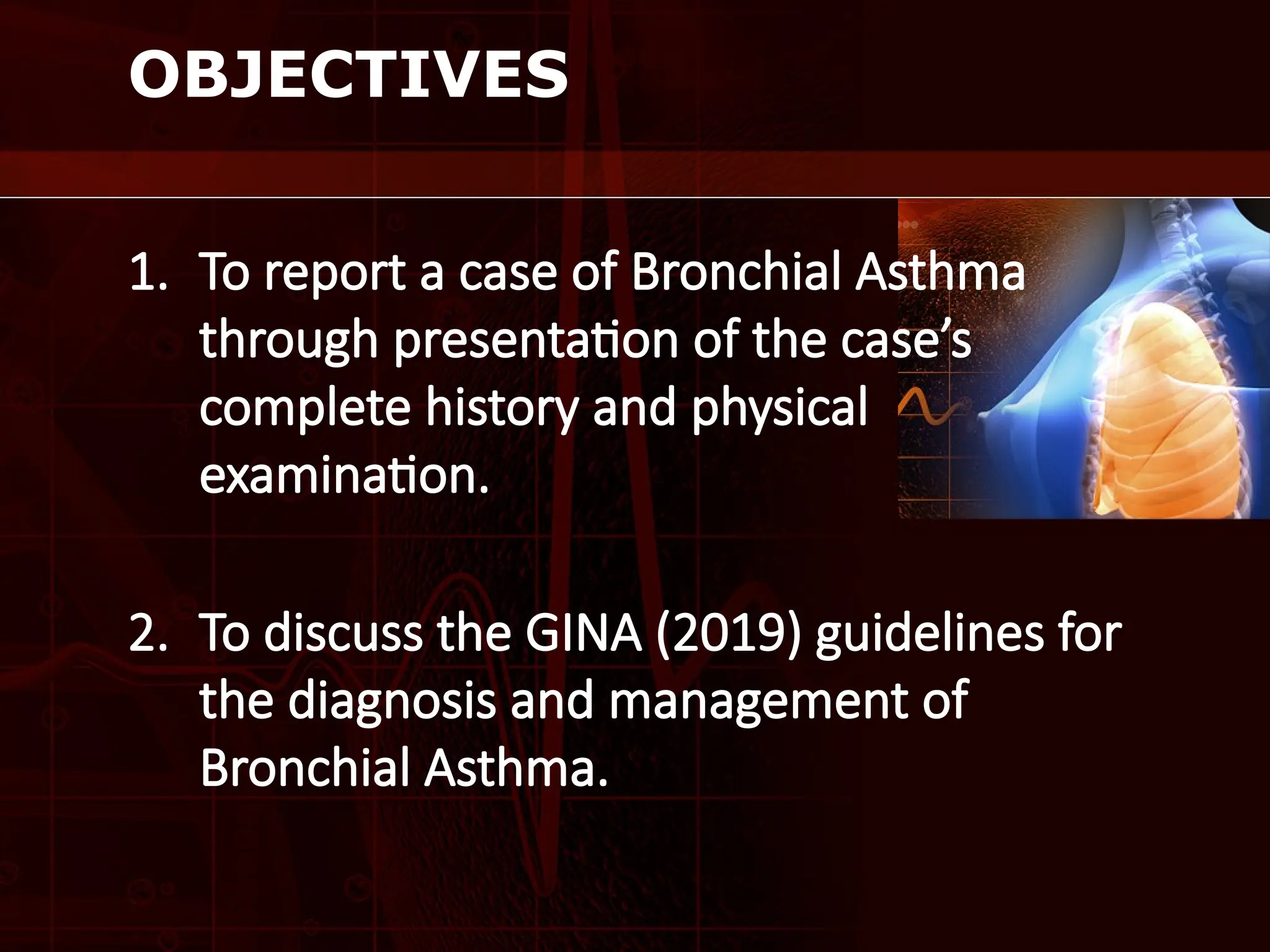 Bronchial asthma in acute exacerbation case pptx