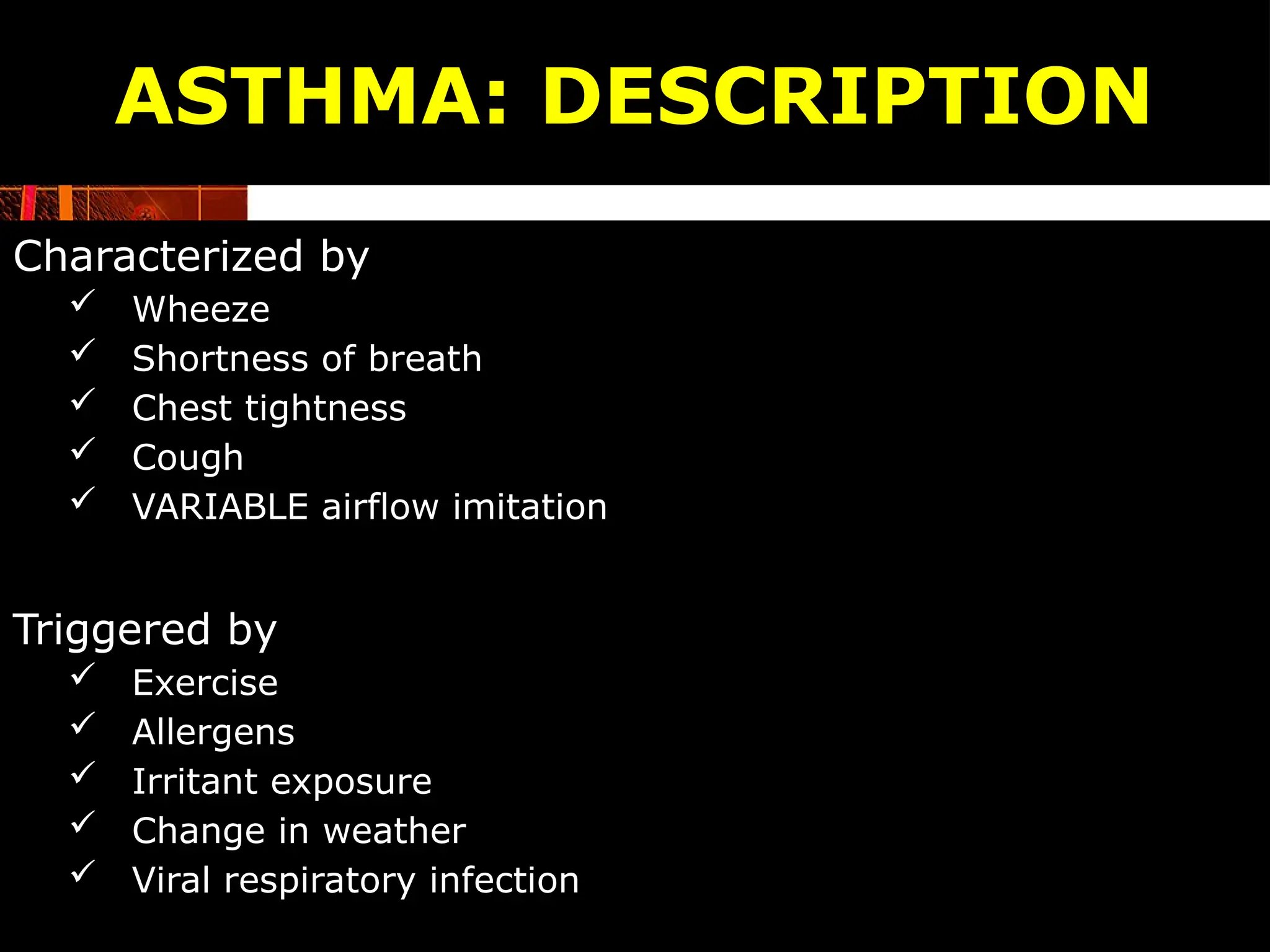 Bronchial asthma in acute exacerbation case pptx