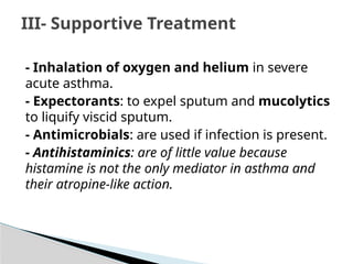 Bronchial asthma Professor and head of pharmacology | PPTX