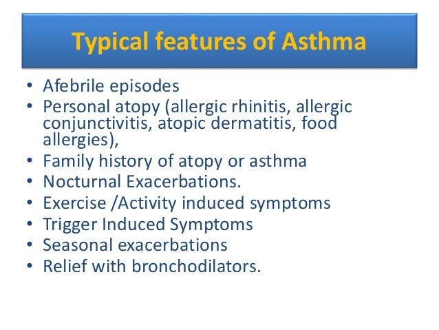 Age features of bronchial asthma in children dissertation