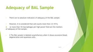 Bronchial washings and brushings | PPT